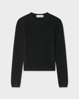 SLIM CASHMERE CREWNECK-BLACK