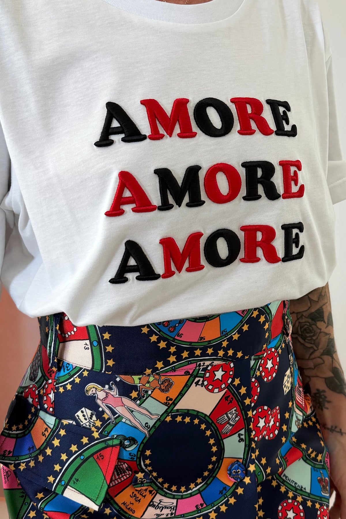 EMBROIDERED AMORE T-SHIRT