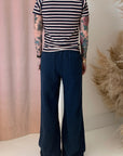 AMELIA STRIPE T-SHIRT-NAVY
