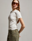 REMI RIBBED TEE WHITE