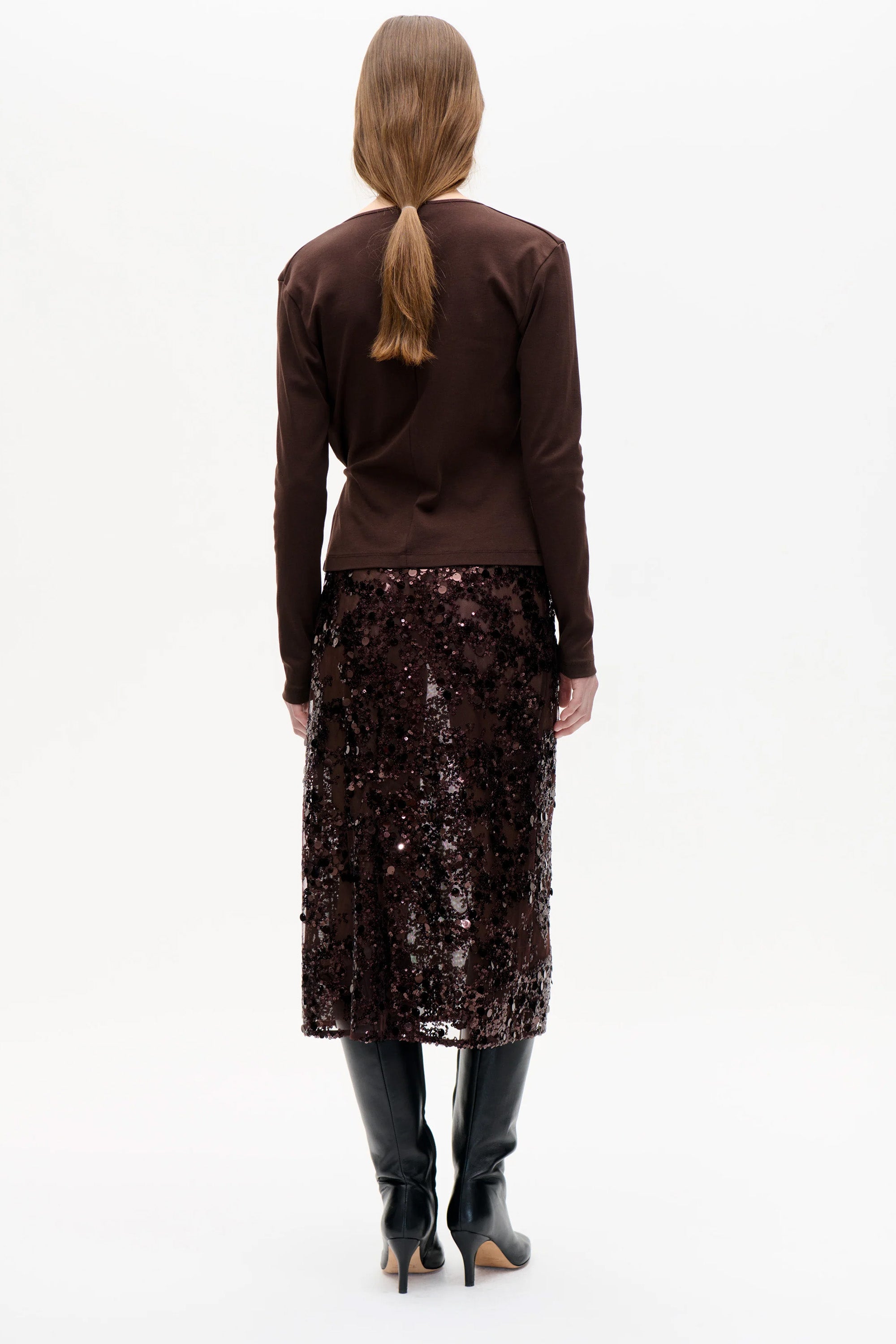 SHANIA SKIRT-COFFEE