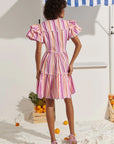 BABA VOYAGER DRESS-PINK STRIPE