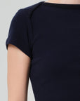BABY WAFFLE TEE-NAVY