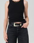 ISABEL RIB TANK-BLACK