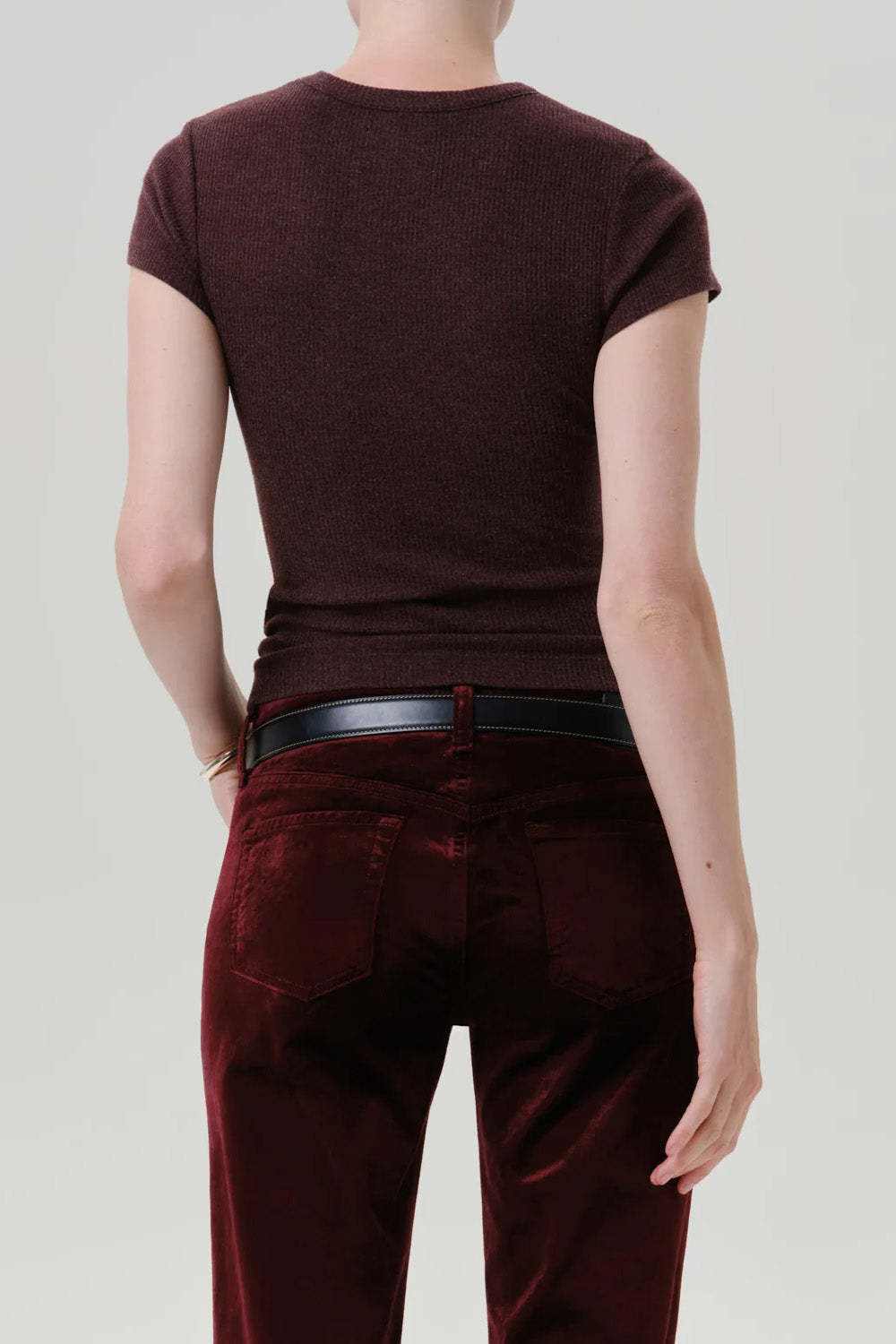 NELLO T-SHIRT-HEATHERED MAHOGANY