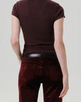NELLO T-SHIRT-HEATHERED MAHOGANY