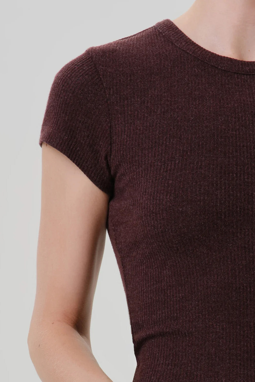 NELLO T-SHIRT-HEATHERED MAHOGANY