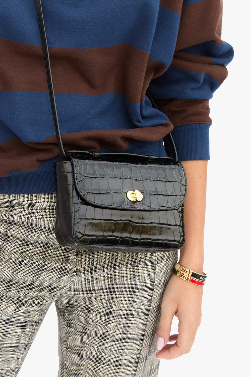 KATHRYN BOX BAG-CROCO