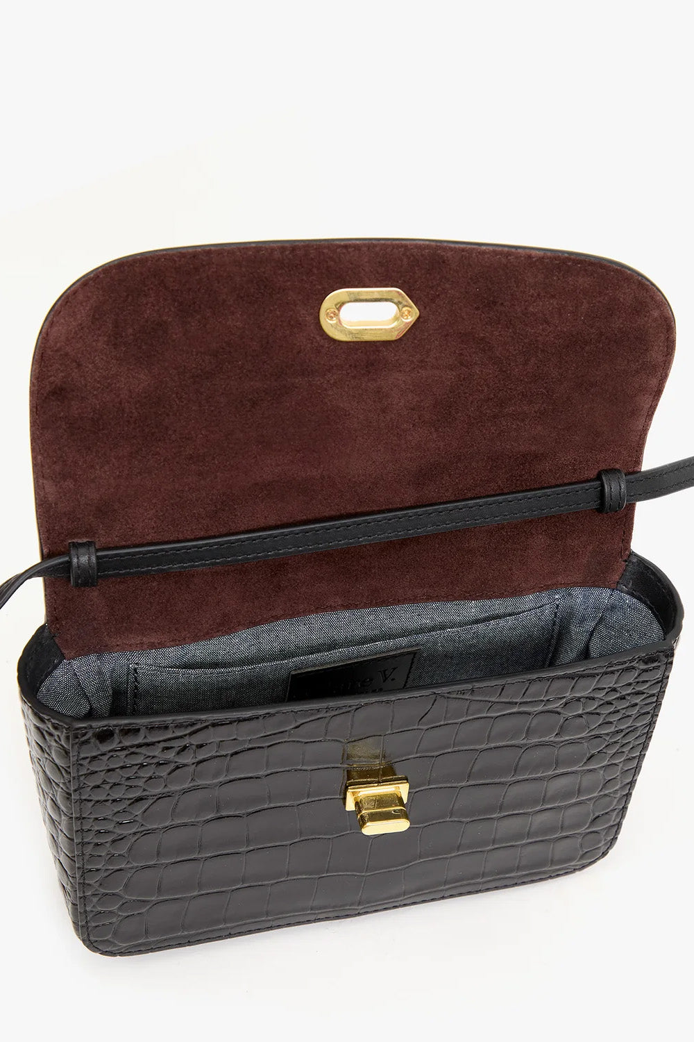KATHRYN BOX BAG-CROCO