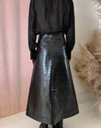 FAUX LEATHER SKIRT