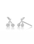 MINI CHERRY STUD-WHITE GOLD
