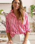 EILEEN BLOUSE-RED STRIPE