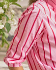 EILEEN BLOUSE-RED STRIPE