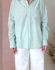 EILEEN BLOUSE-GREEN STRIPE