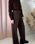 LONG CATHERINE SWEATPANT-COCOA
