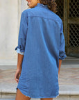 RUFFLE MARY DRESS-INDIGO