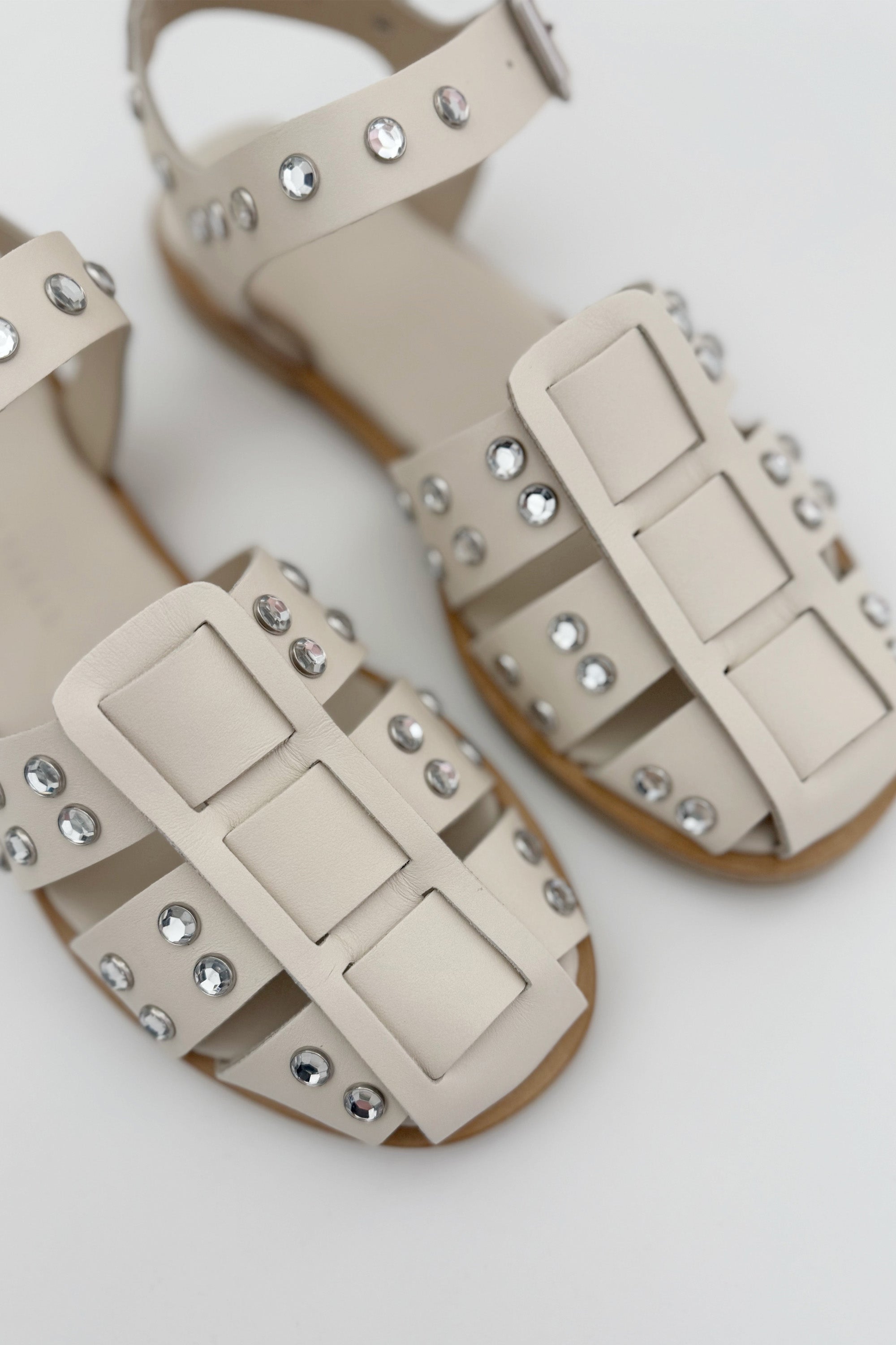 CRYSTAL SERA SANDAL-BONE