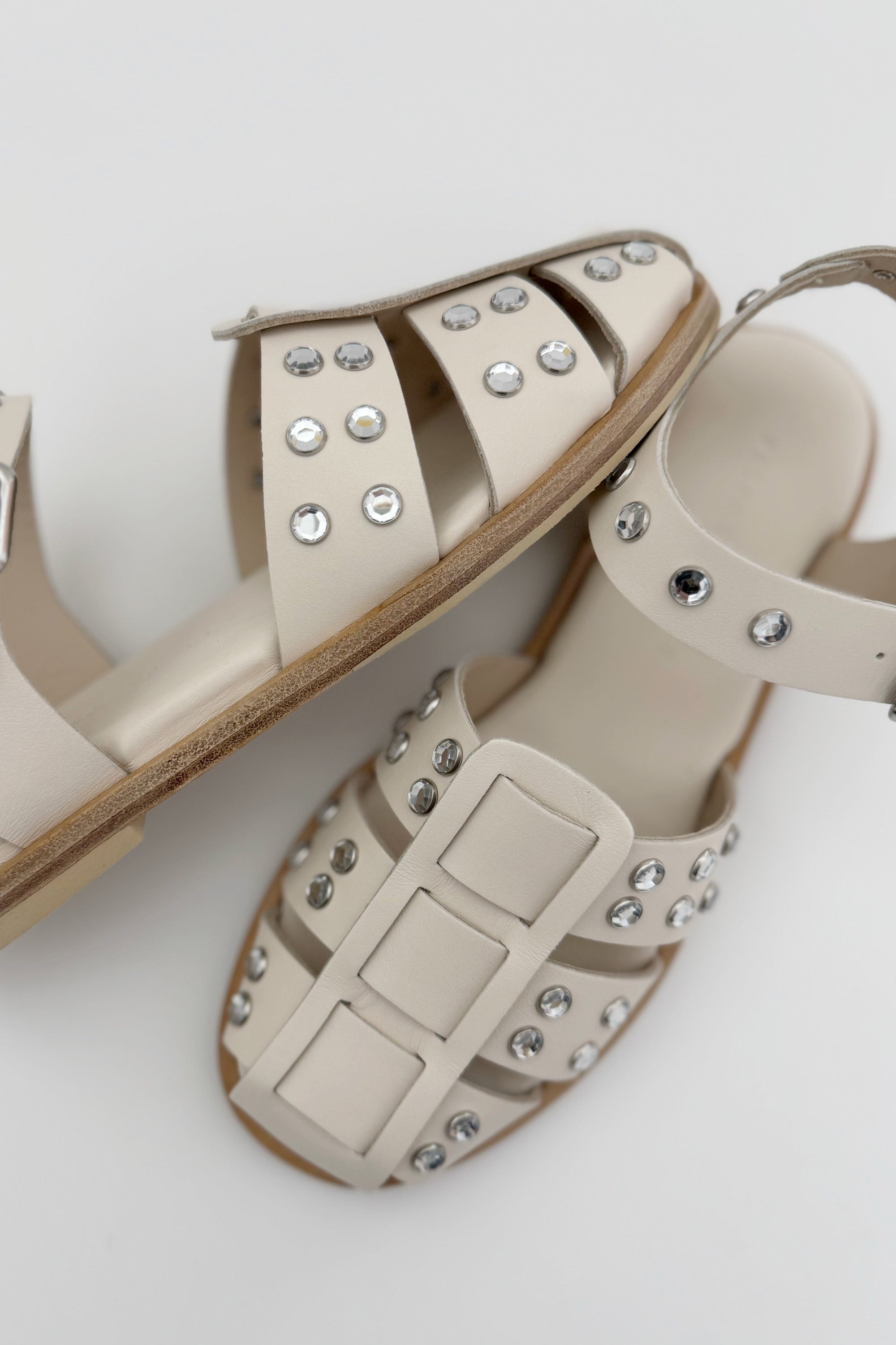 CRYSTAL SERA SANDAL-BONE