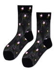 ROSEBUD SHEER CREW-BLACK
