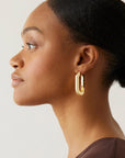 MEGA U-LINK EARRINGS-GOLD