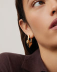 PADLOCK HEART EARRINGS-GOLD