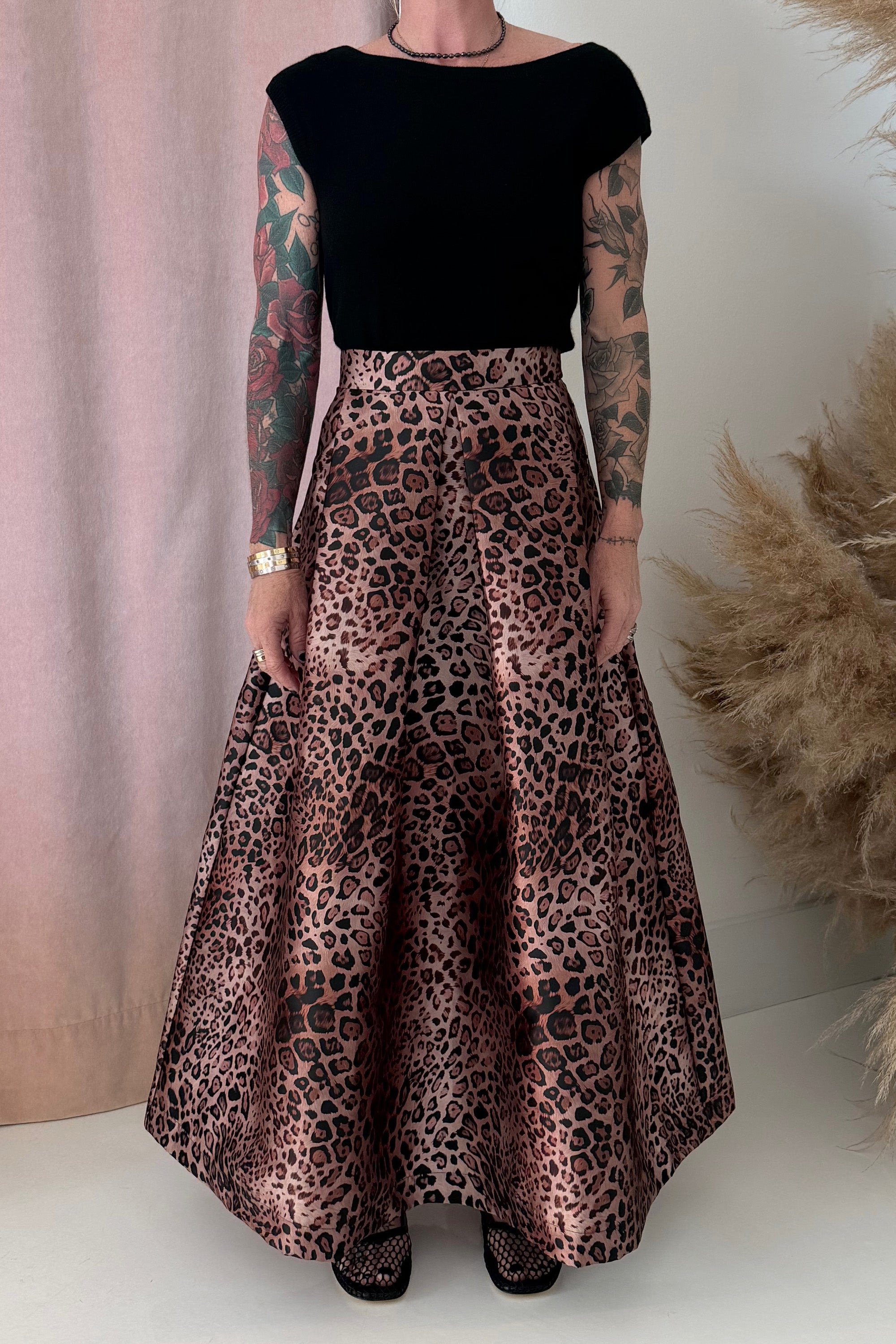 GALE SKIRT-LEOPARD