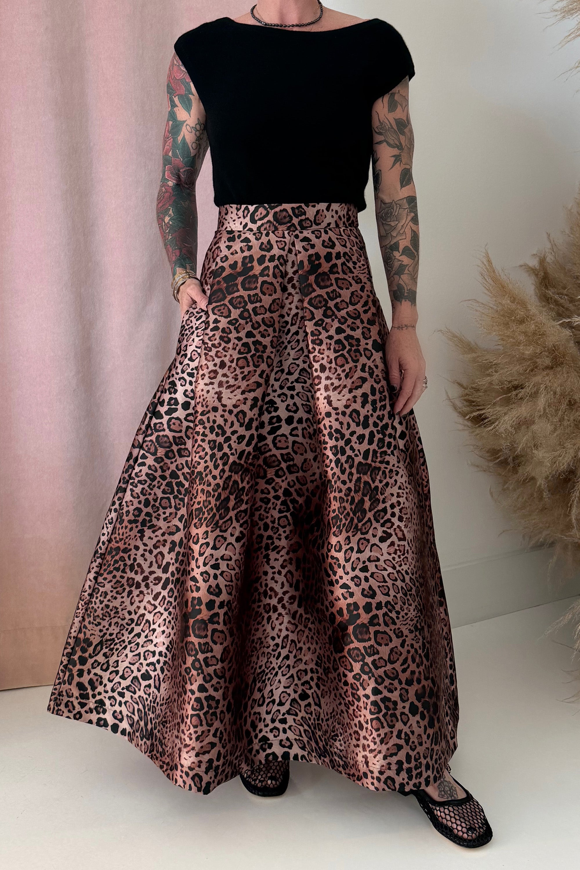 GALE SKIRT-LEOPARD