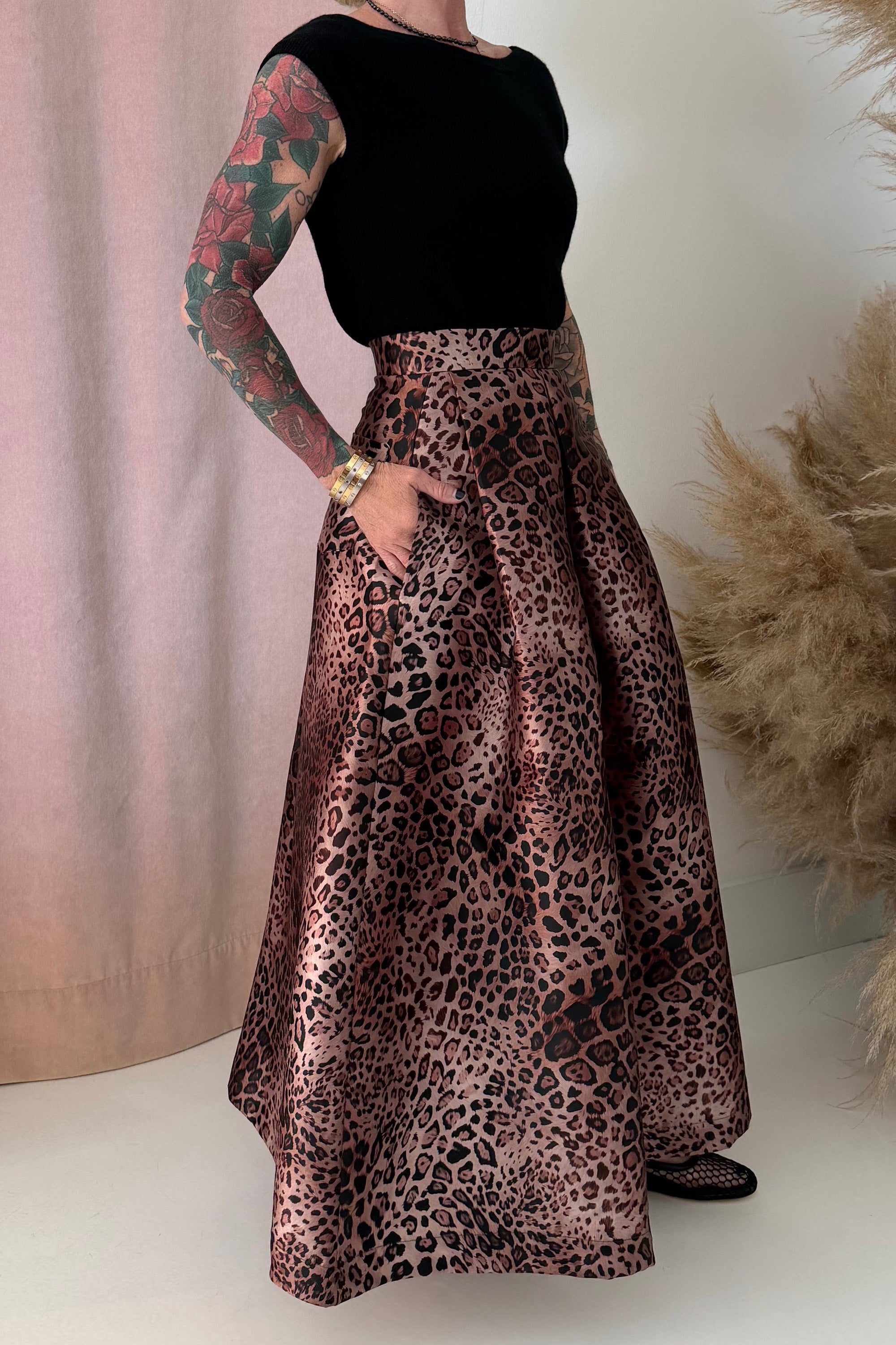 GALE SKIRT-LEOPARD