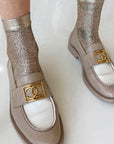 NET LAMINATED SOCK-PLATINUM