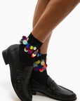 ONE RIBBED CARNIVAL SOCK-BLACK