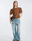 BROWN BLOUSE