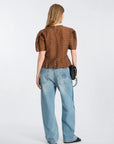 BROWN BLOUSE