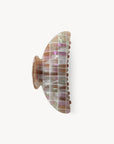 MIDI CLAW CLIP-BROWN SHELL CHECK