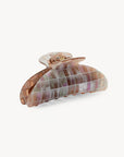 MIDI CLAW CLIP-BROWN SHELL CHECK