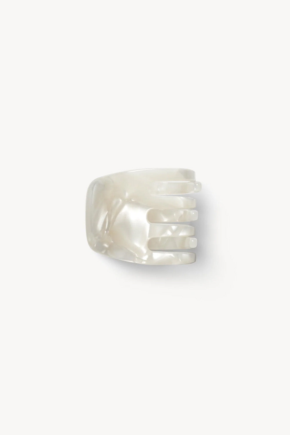 MINI CLAW CLIP-WHITE SHELL