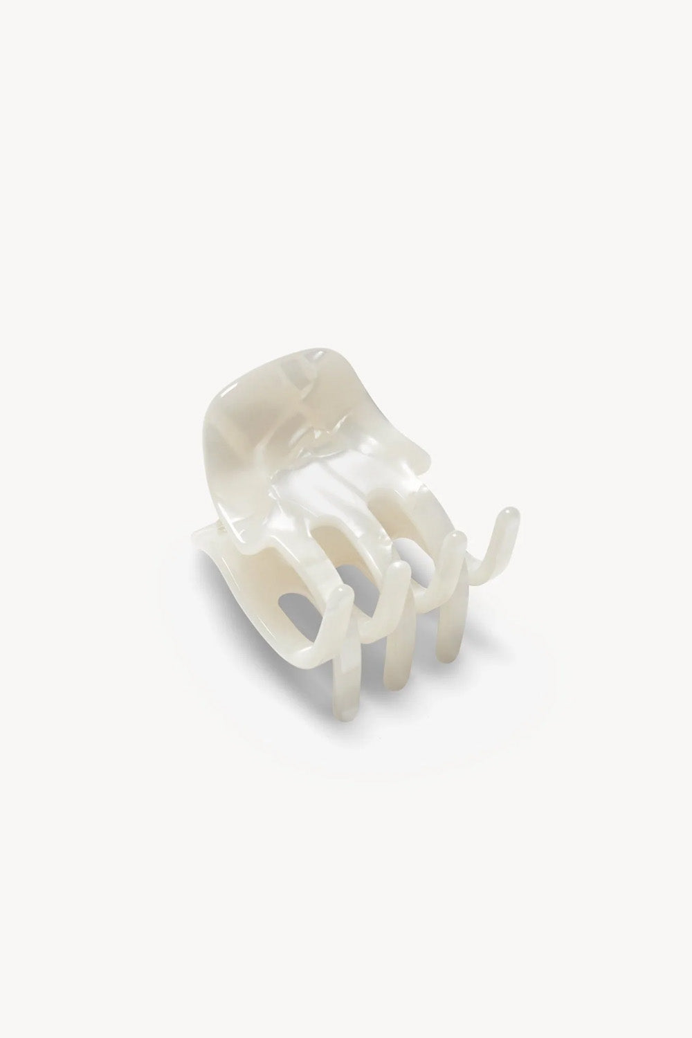 MINI CLAW CLIP-WHITE SHELL