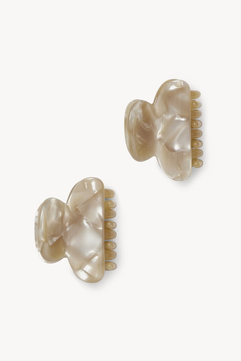 TWIN CLAW CLIPS-SAND SHELL