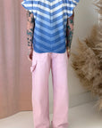 OMBRE STRIPE V-NECK