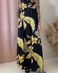 COWL NECK SILK DRESS