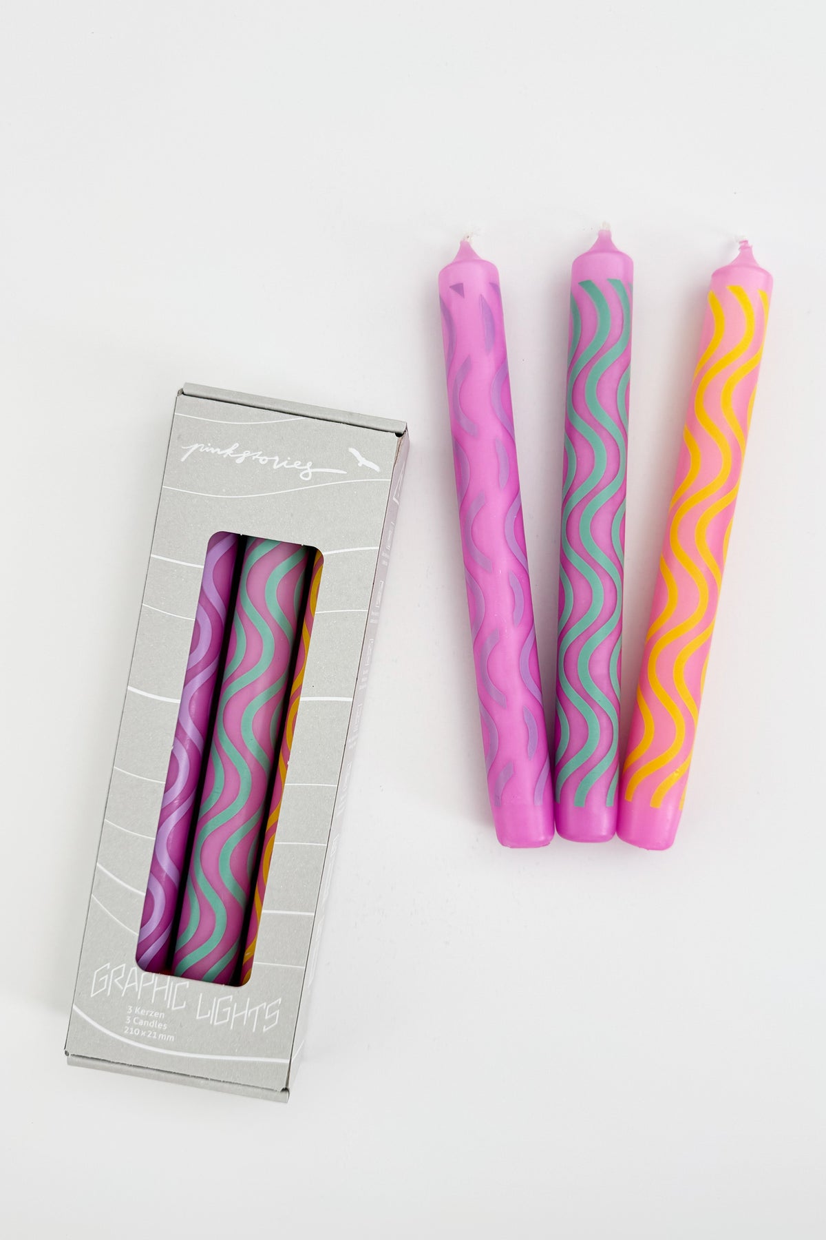 GRAPHIC LIGHTS TAPER CANDLES – Wood & Rose