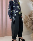 FLORAL SIDE TIE SHIRT