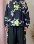 FLORAL SIDE TIE SHIRT