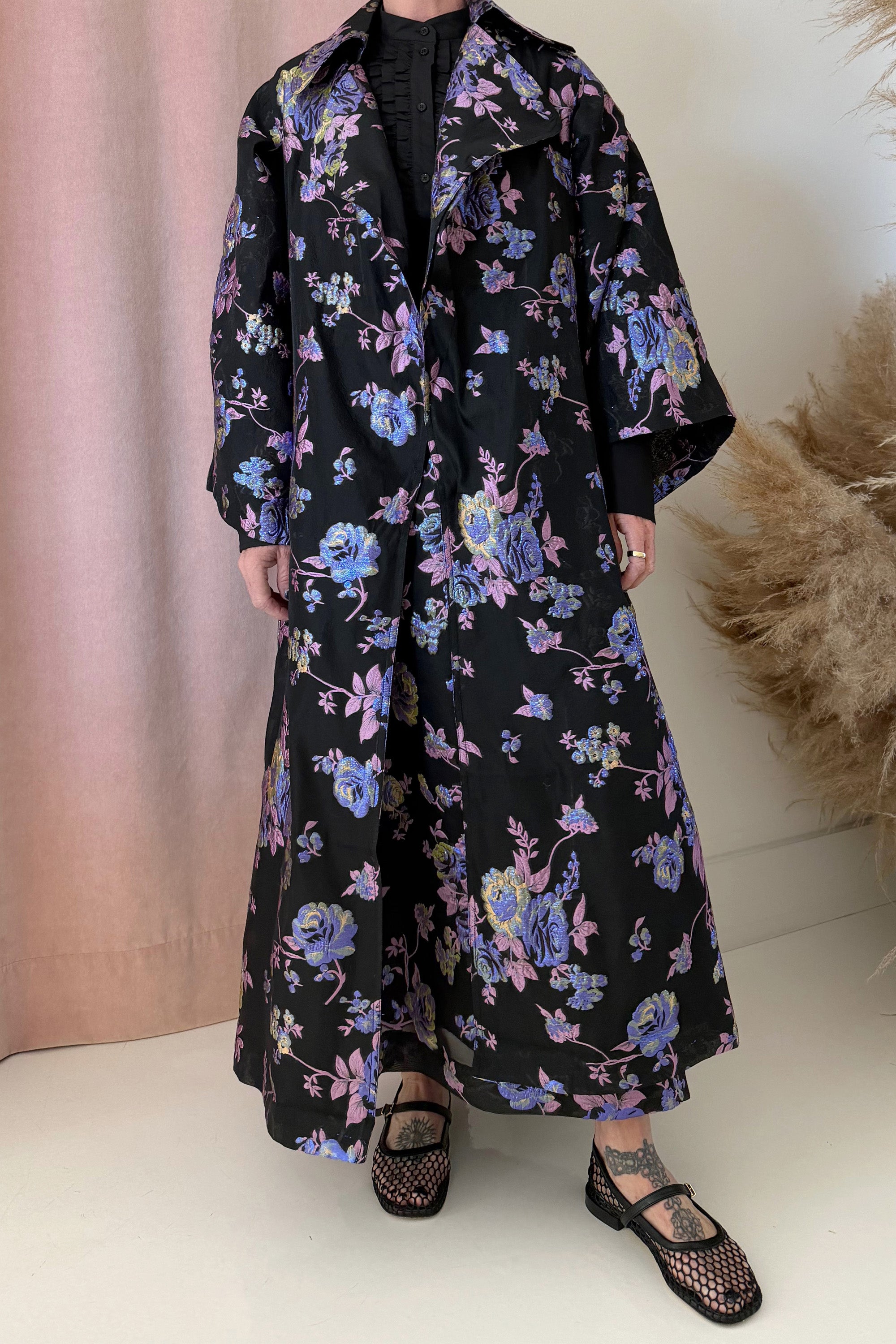 FLORAL JACQUARD COAT