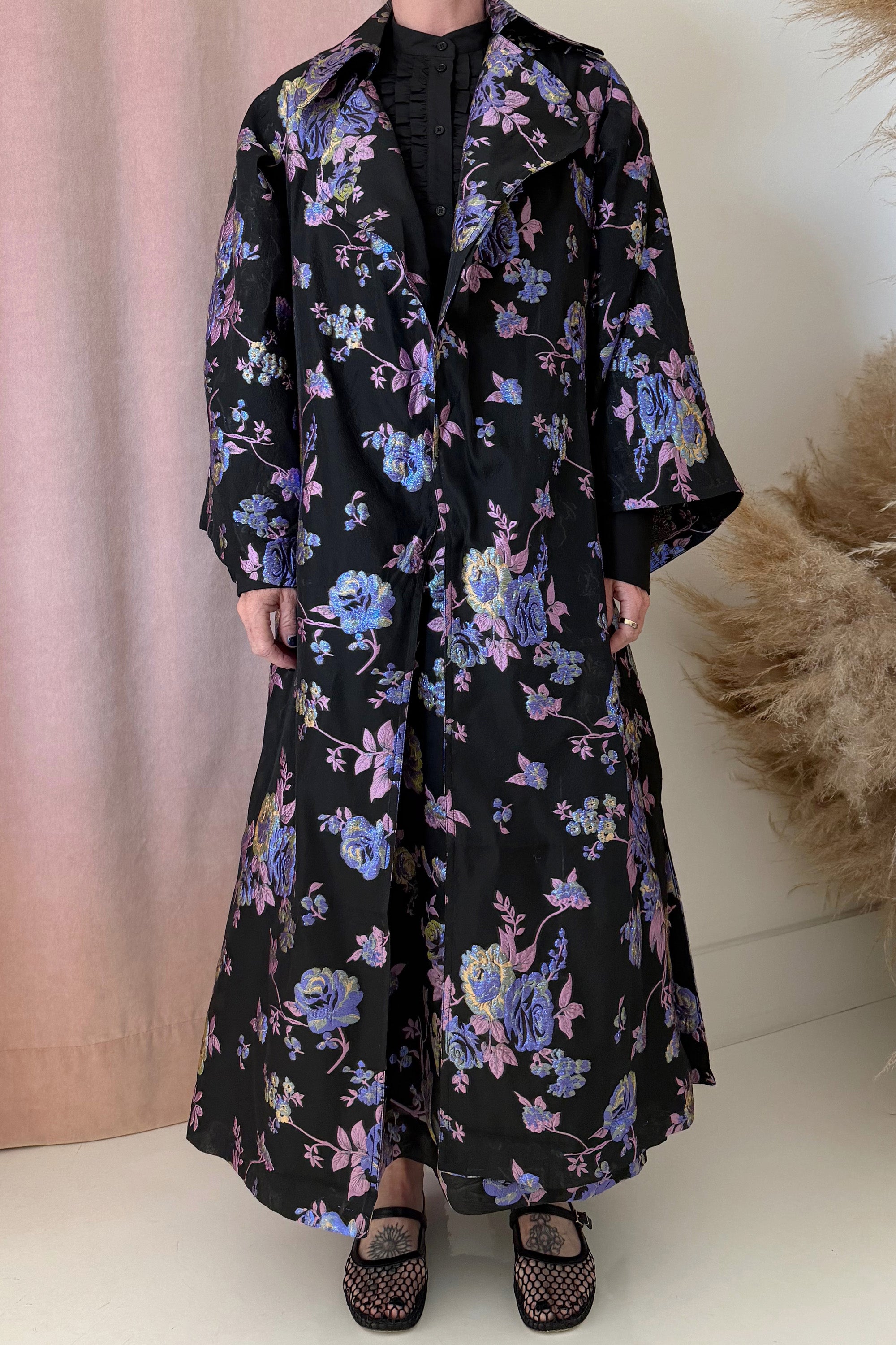 FLORAL JACQUARD COAT