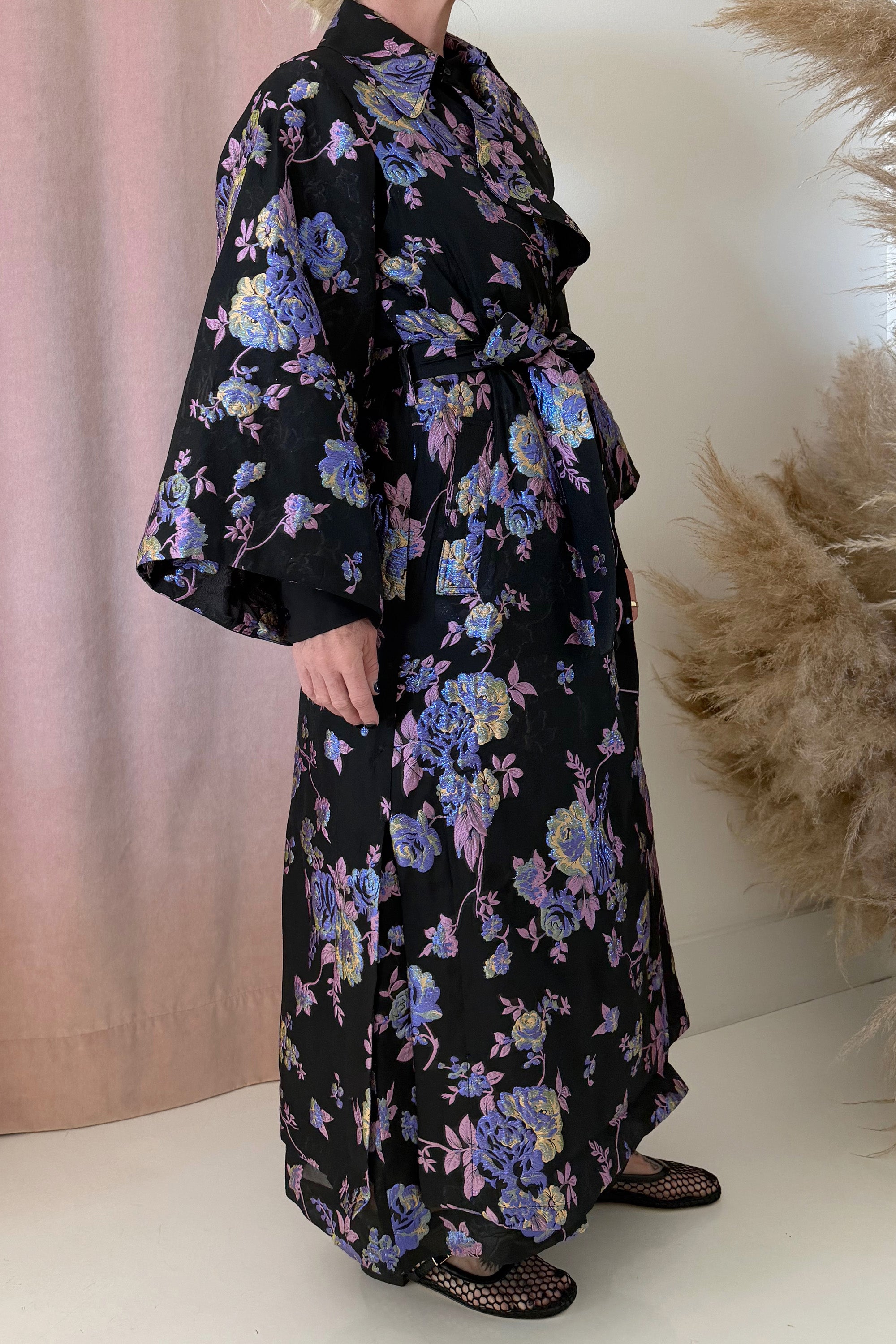 FLORAL JACQUARD COAT