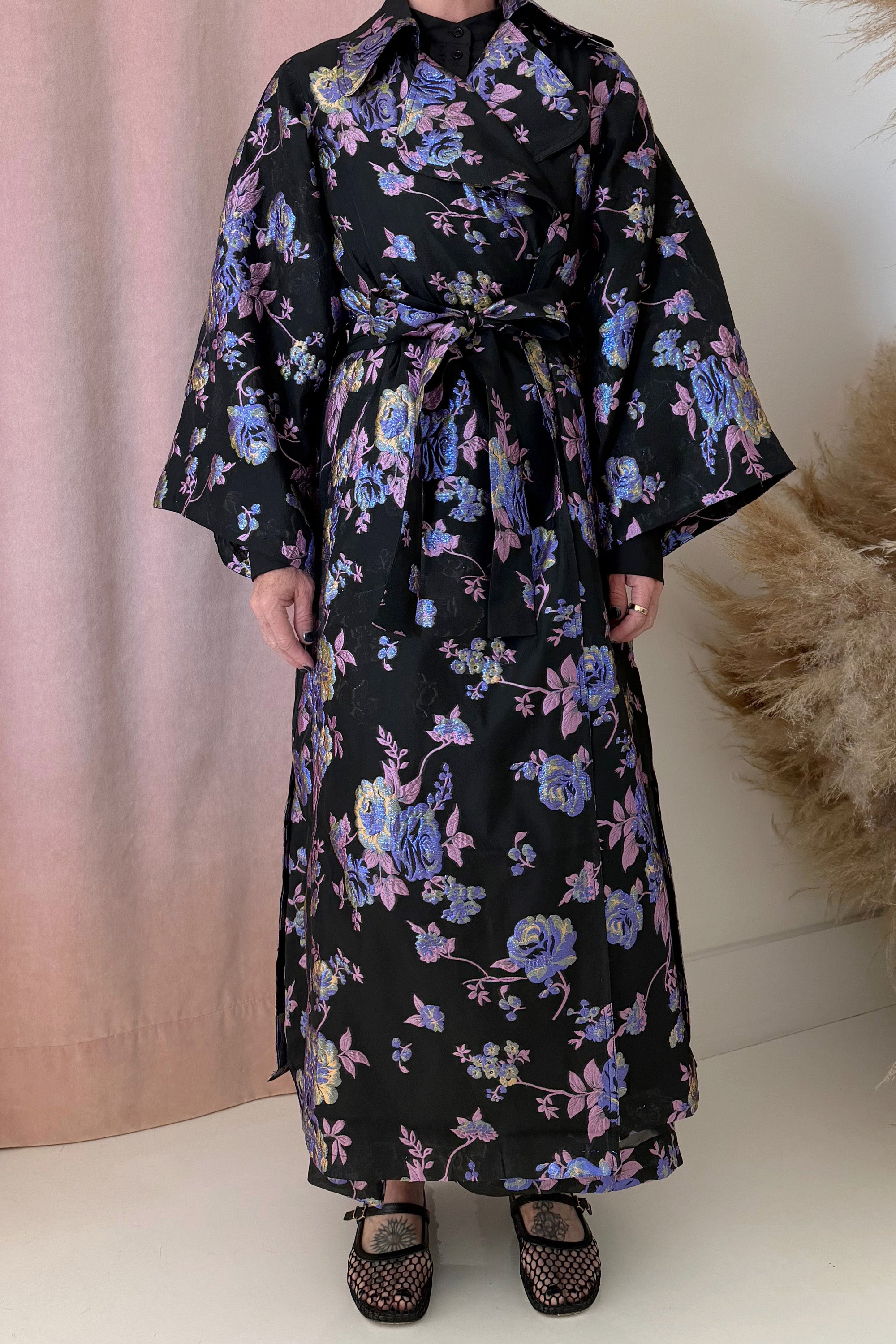 FLORAL JACQUARD COAT
