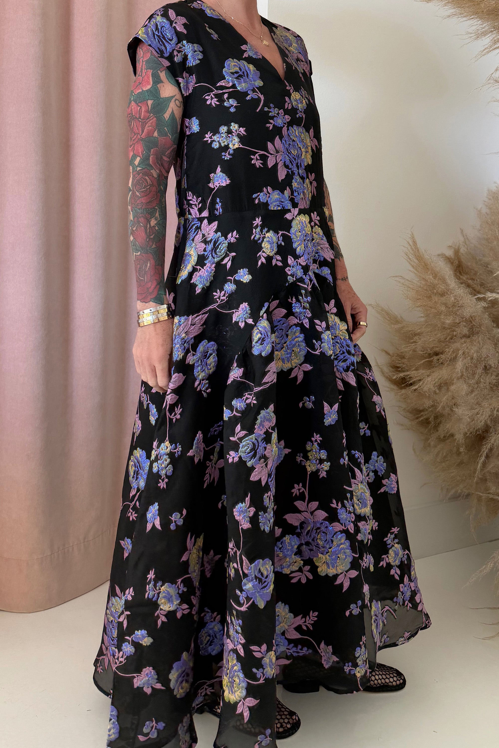 FLORAL JACQUARD DRESS