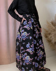 FLORAL JACQUARD PLEATED SKIRT