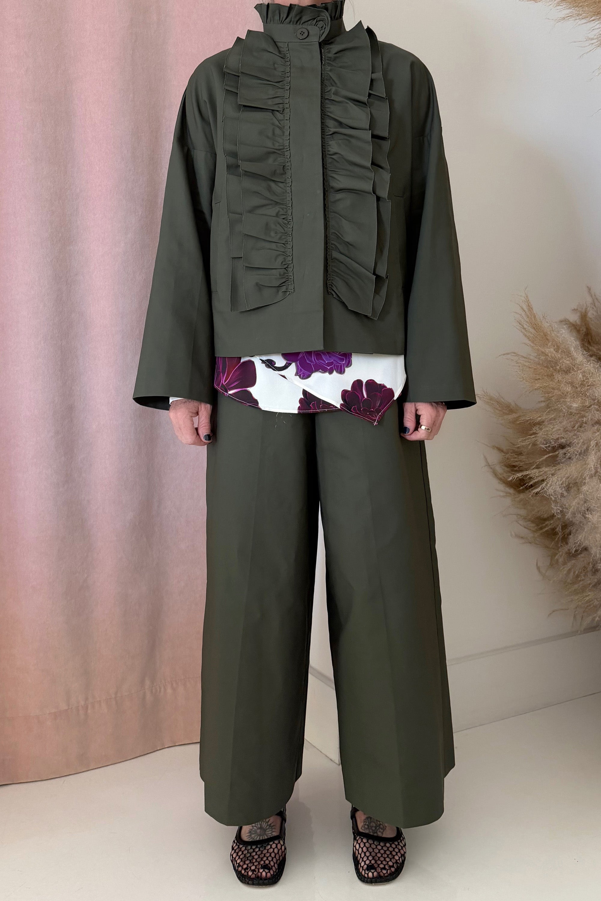 RUFFLE MILITARY JACKET