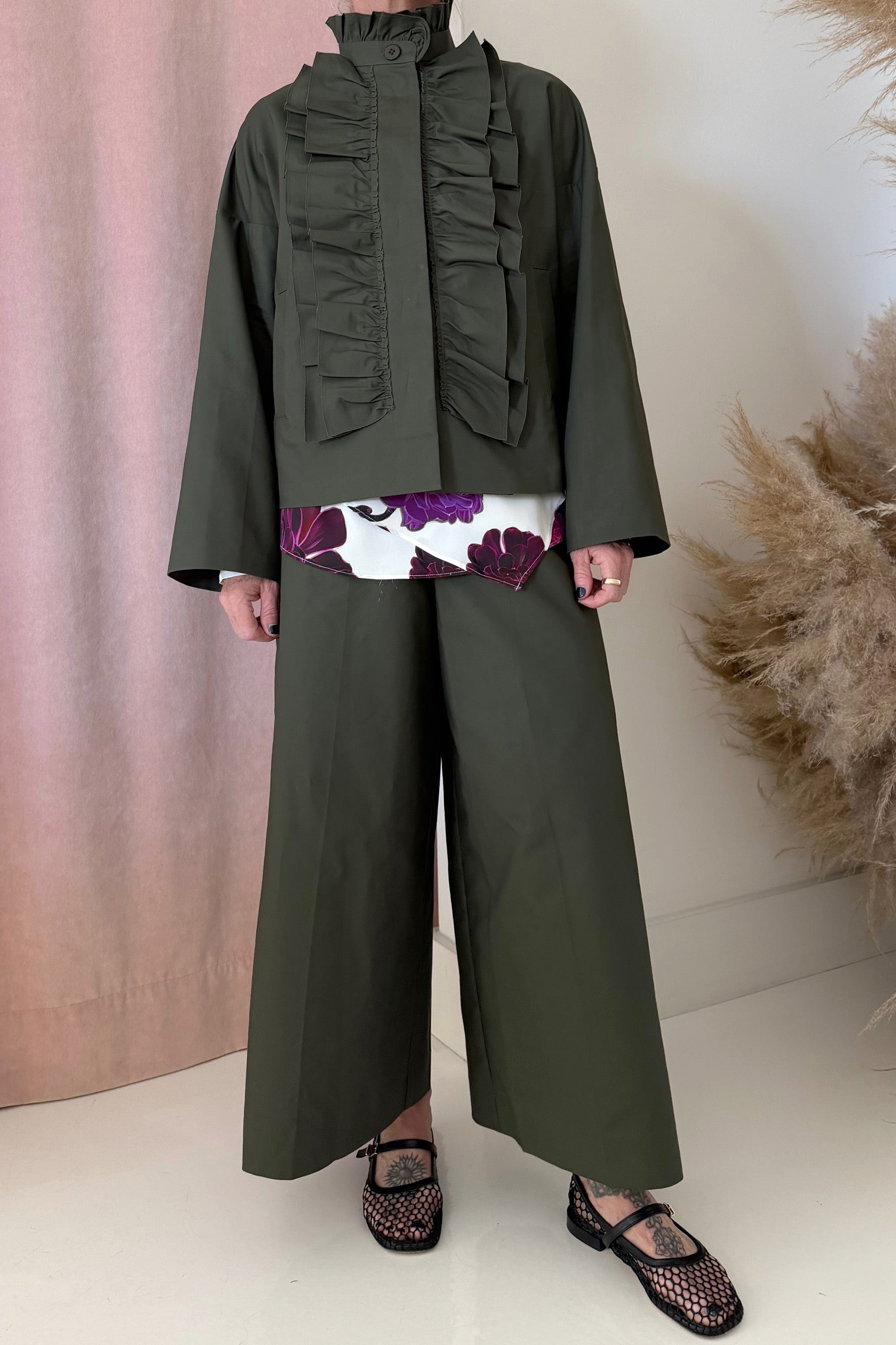 RUFFLE MILITARY JACKET